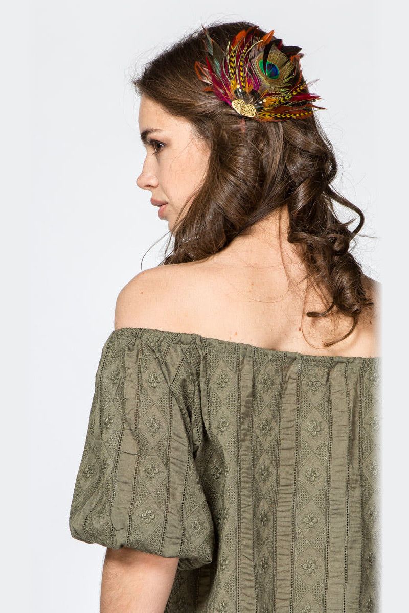 Заколка для волос Павлин