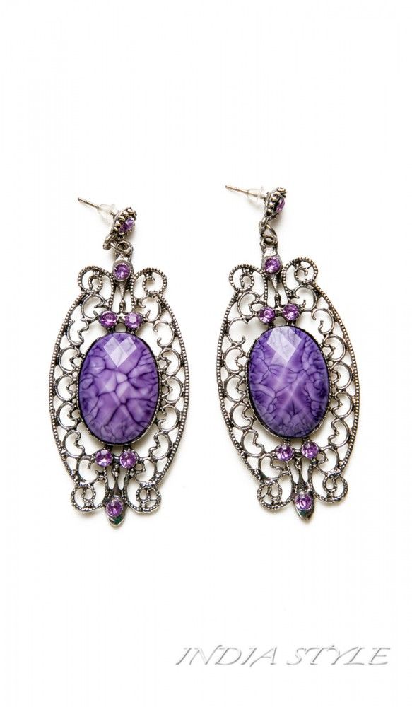 Серьги с камнями Доминика