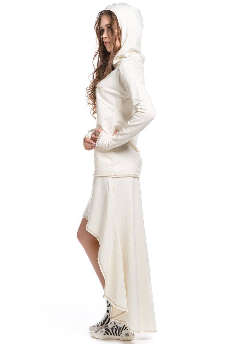 Утепленная асимметричная юбка