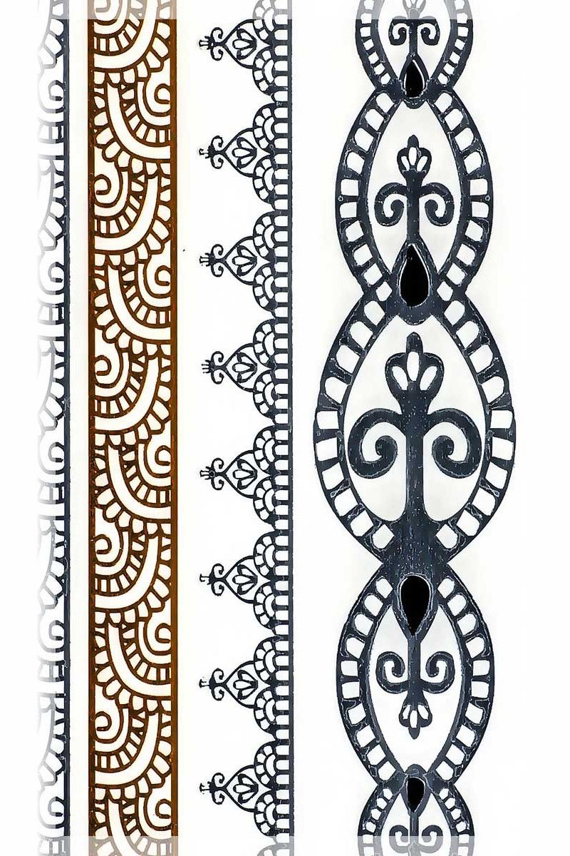 Наклейки на тело Этнические орнаменты