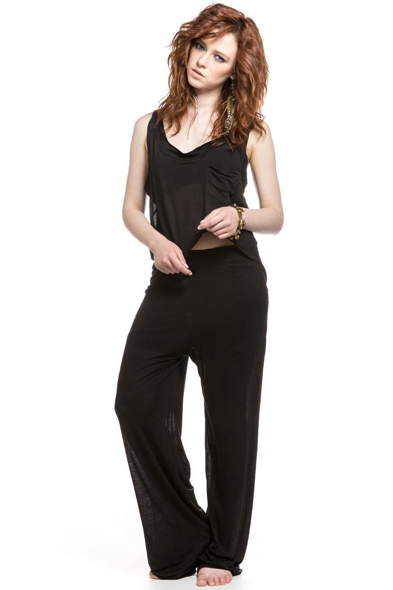 Черная женская майка Мадлен