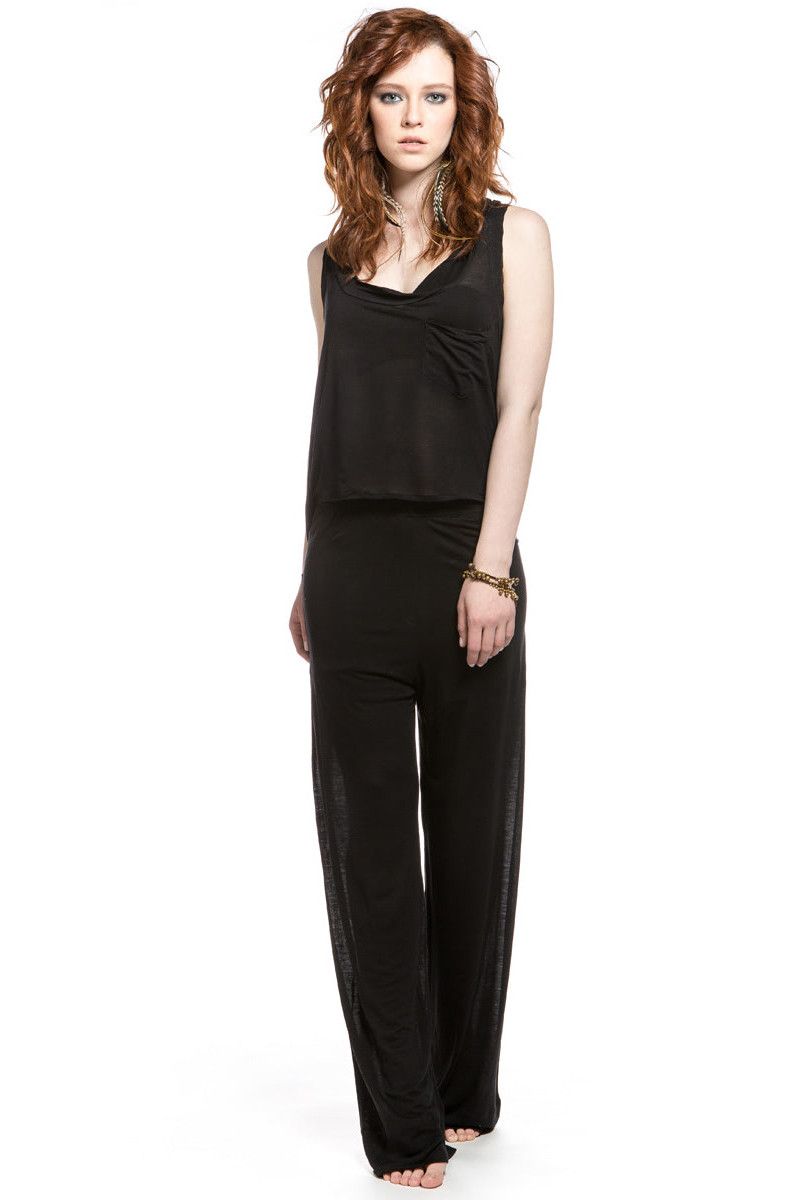 Черная женская майка Мадлен