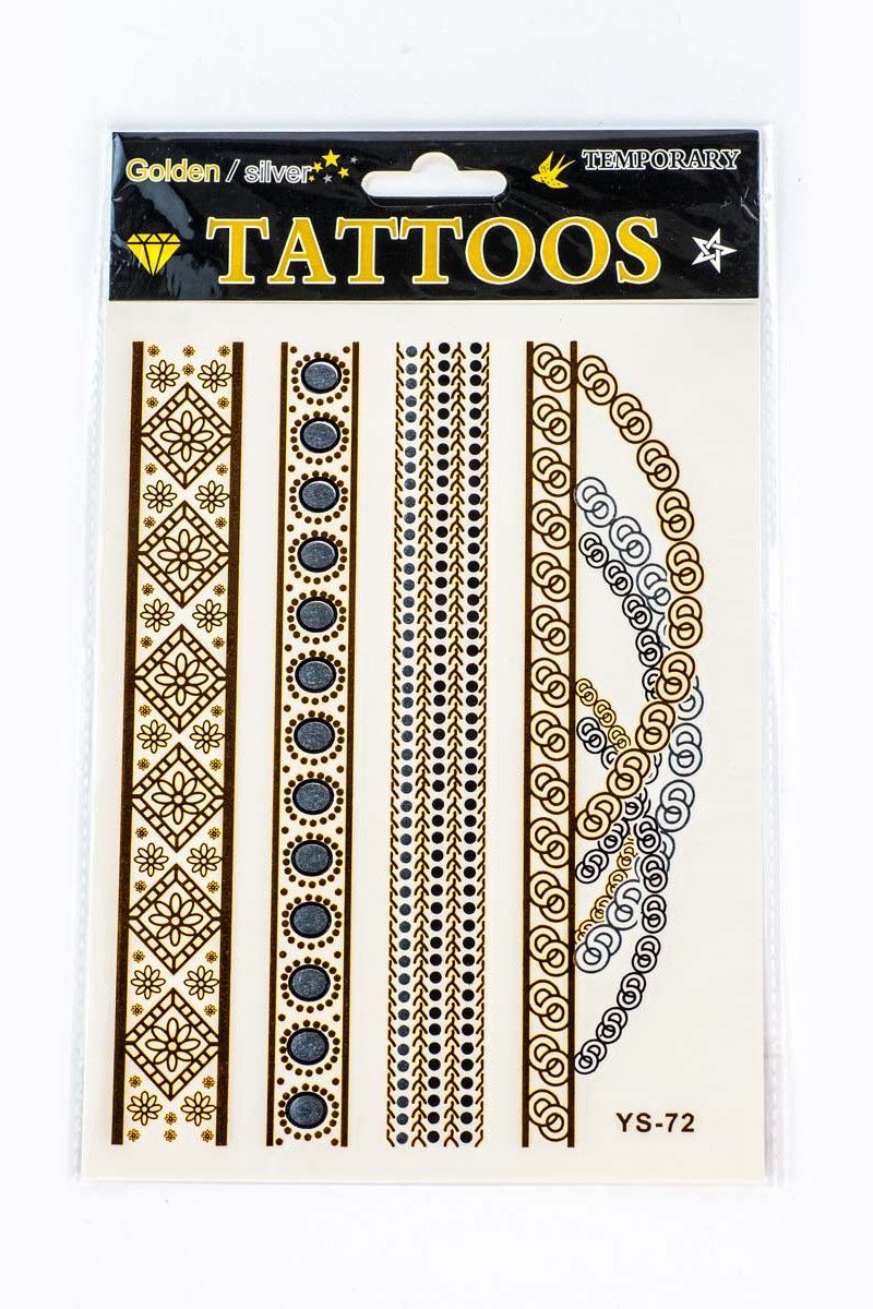 Флэш тату Золотые орнаменты