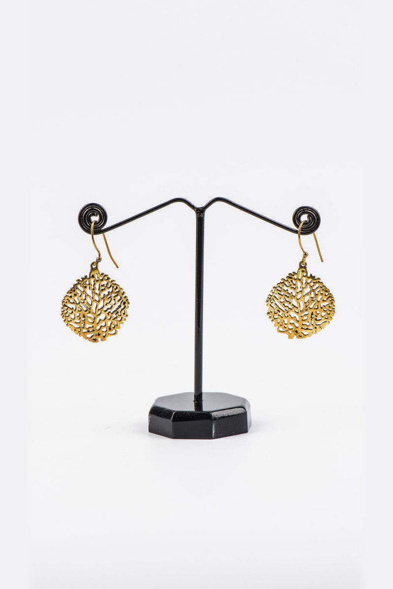 Серьги ажурные Необычный коралл