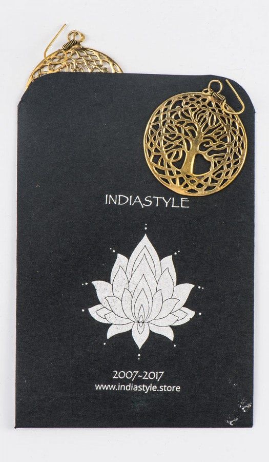 Серьги круглые Дерево мира